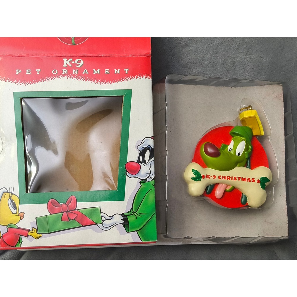 1996 Warner Bros. Looney Tunes K-9 Dog Pet Christmas Ornament